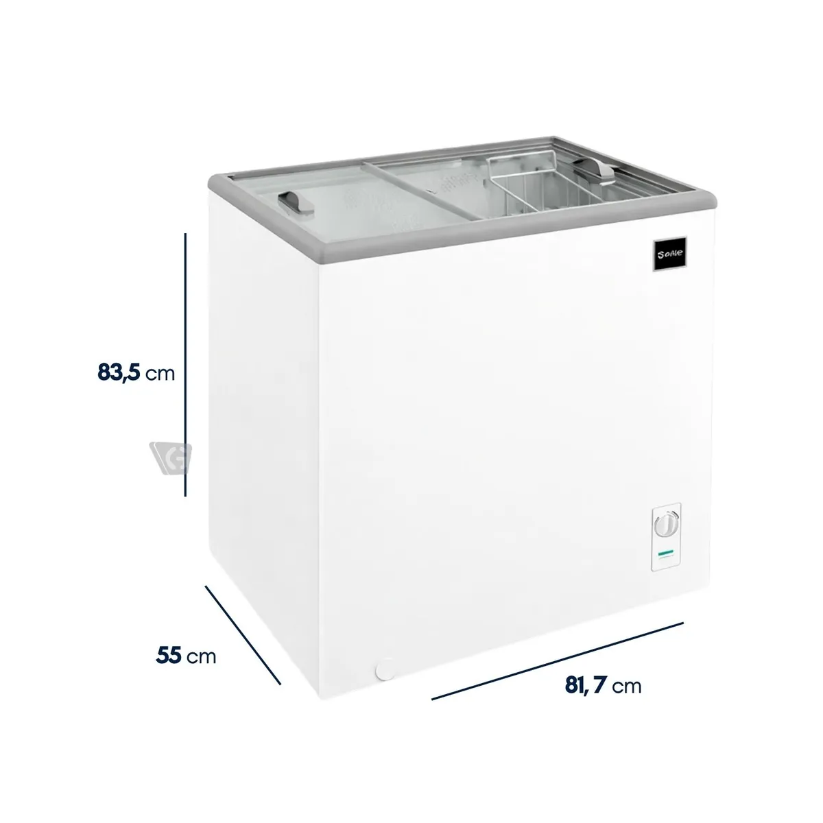 CONGELADORA EXHIBIDORA HORIZONTAL MIRAY CEMH-165M 167L - 3
