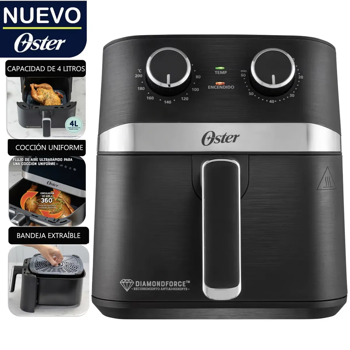 FREIDORA DE AIRE MANUAL OSTER® 4L CKSTAF401MDF - 1