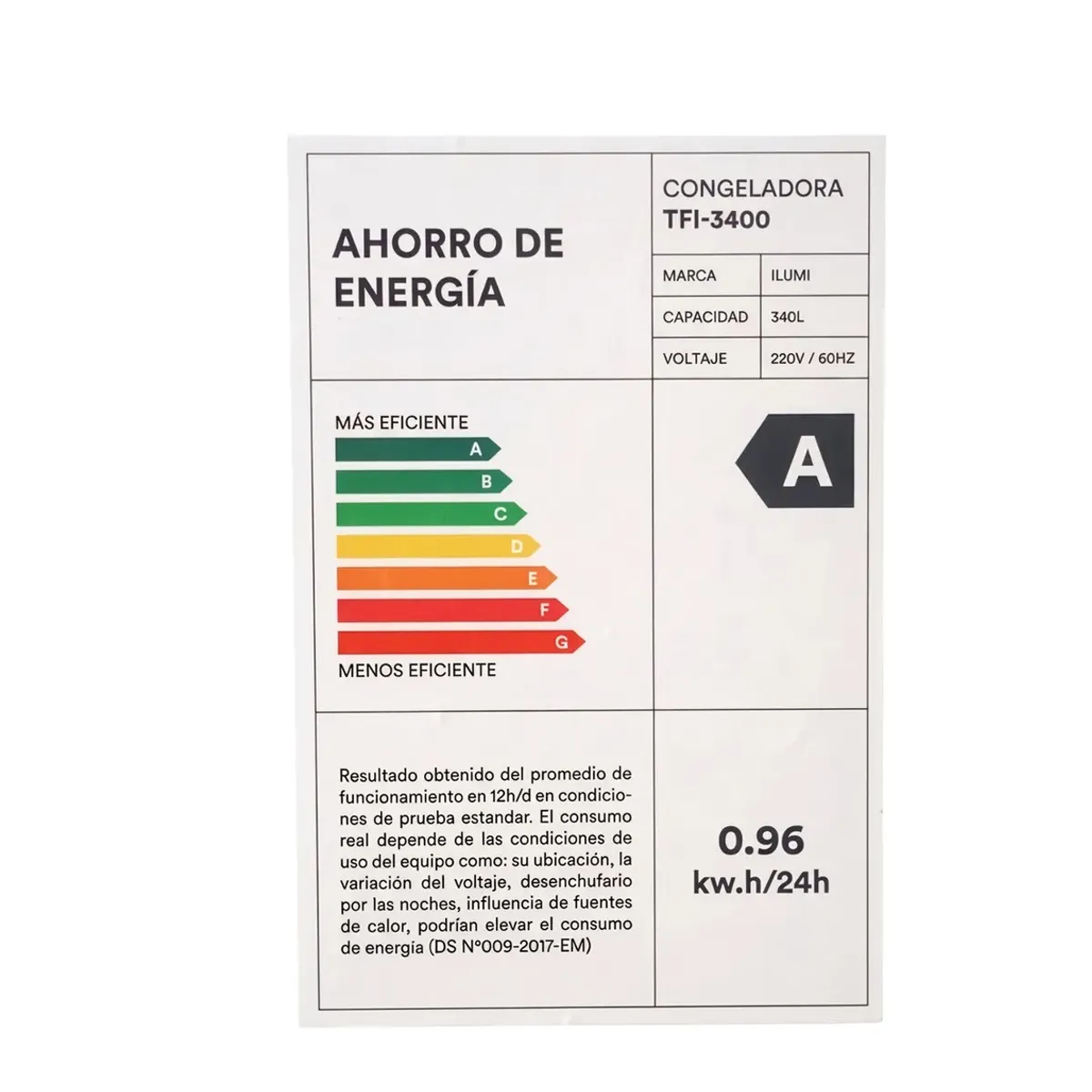 CONGELADOR ILUMI CON TINA DE ACERO INOXIDABLE DE 340 LITROS TFI-3400GR VERDE - 7