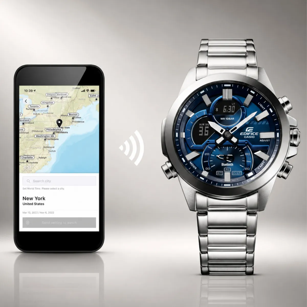 RELOJ CASIO EDIFICE PARA HOMBRE ECB-30DB-1A - 4