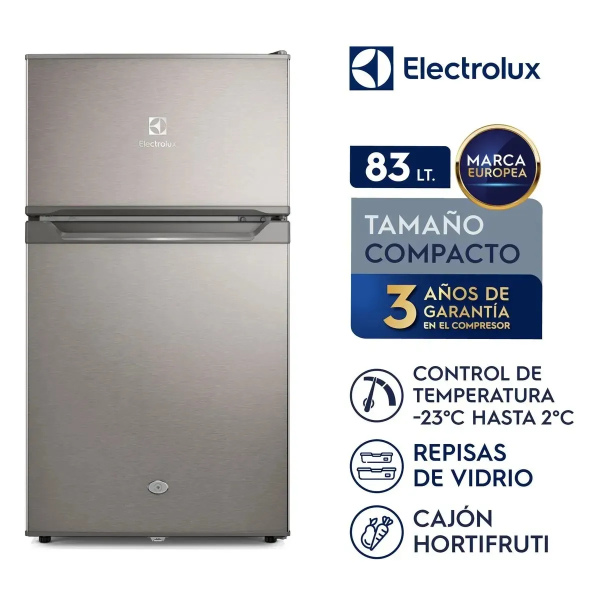 FRIGOBAR ELECTROLUX FROST 83L GRIS ERT95S2P5AS - 1