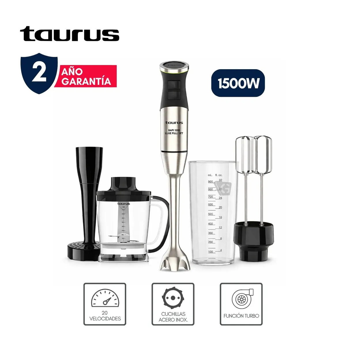 BATIDORA DE INMERSIÓN MOD. BAPI 1500 LUXE FULL SET - 1