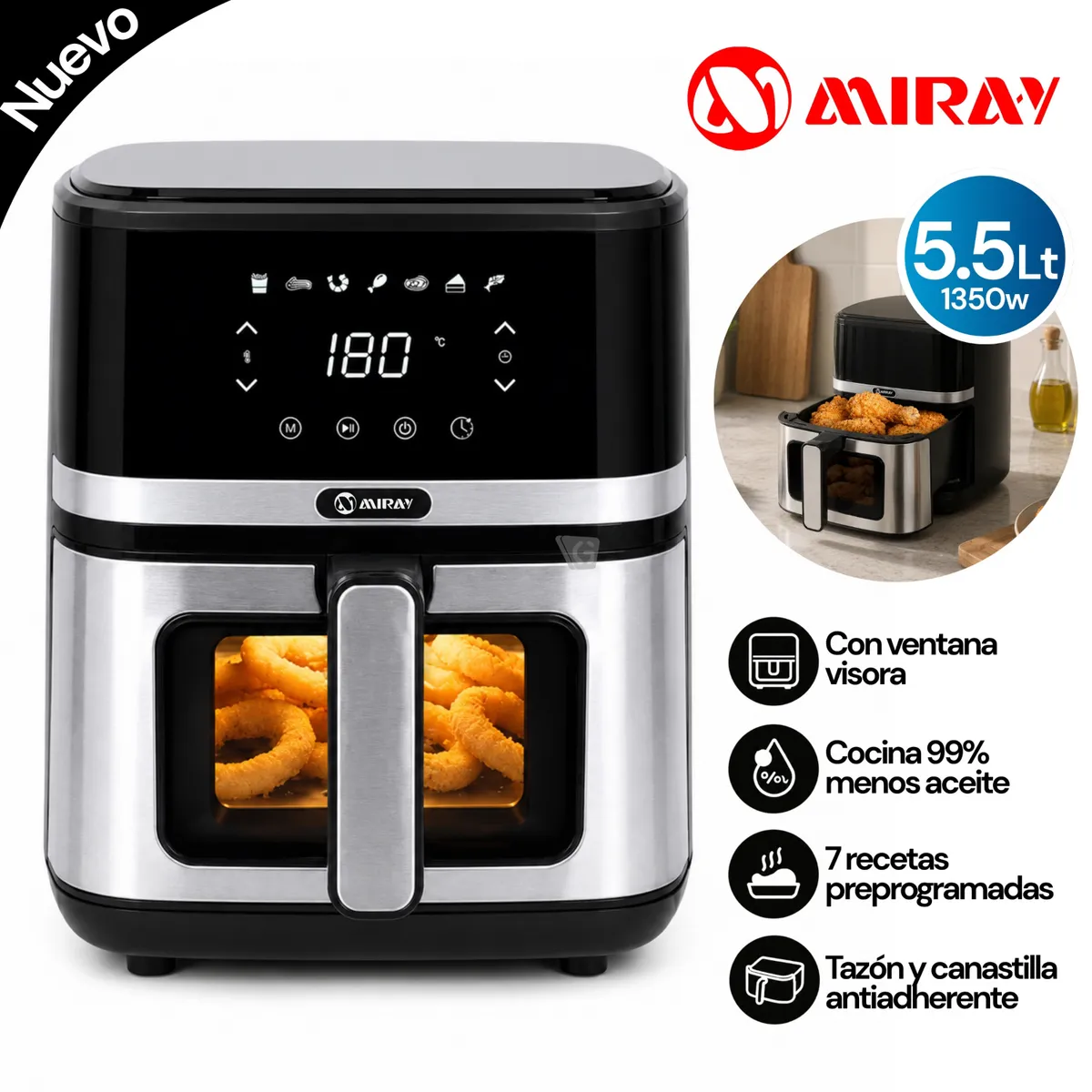 FREIDORA DIGITAL MIRAY OFM-114 5.5L - 1