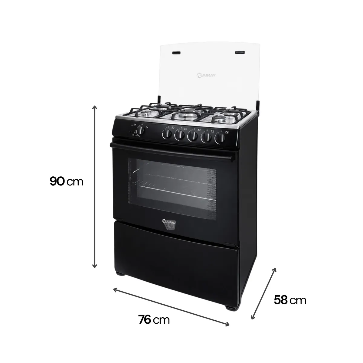 COCINA A GAS MIRAY GIRASOL PLUS GLP 5 HORNILLAS (DISPONIBLE A GLP) - 2