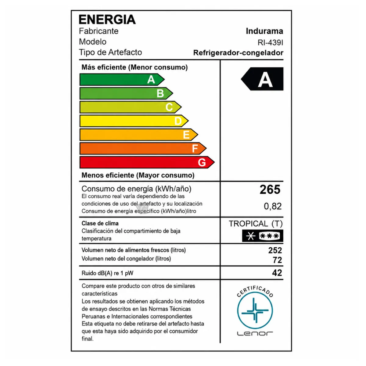 REFRIGERADORA NO FROST 325L INDURAMA RI-439I - 8