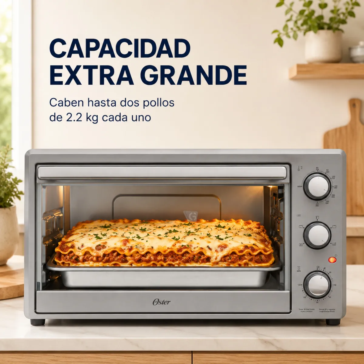 HORNO, XL, CON ROTISSERIE, DE 60 L OSTER GRIS, TSSTTV60MNS - 6