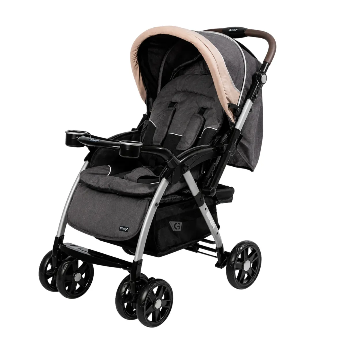 COCHE CUNA YODIE EBABY 1142-2 NEGRO - 2