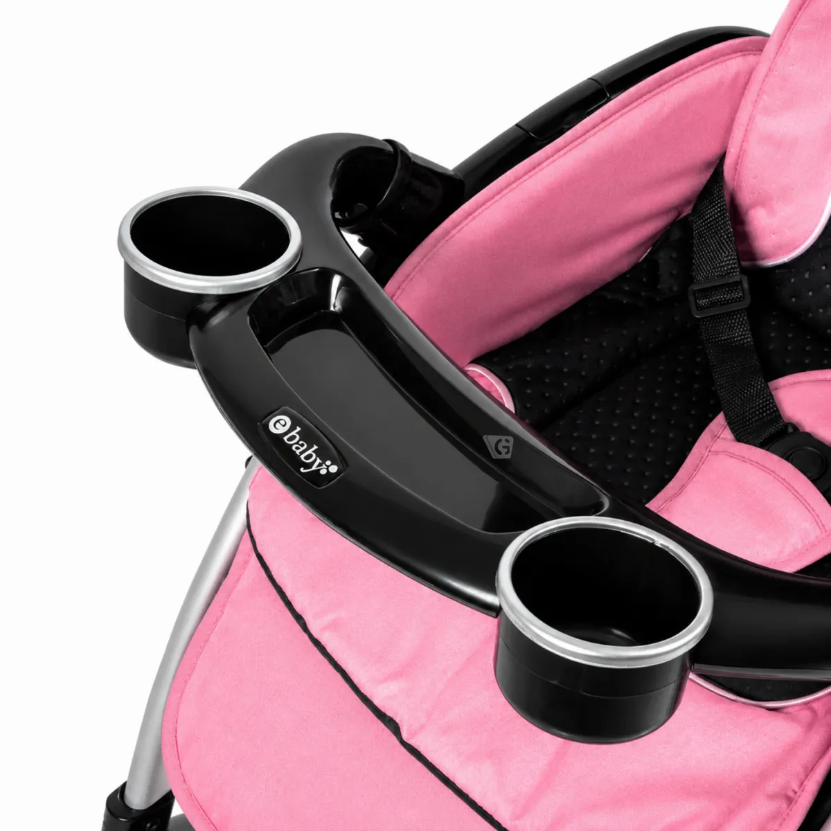 COCHE CUNA YODIE EBABY 1142-2 ROSADO - 3
