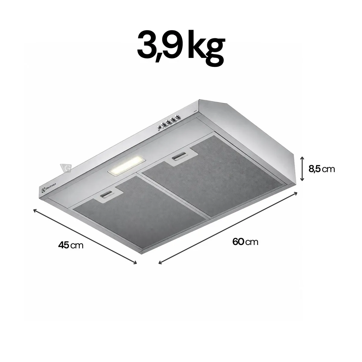 CAMPANA EXTRACTORA ELECTROLUX 60CM ALTO PODER DE SUCCIÓN E ILUMINACIÓN LED INOX DE6SS - 4