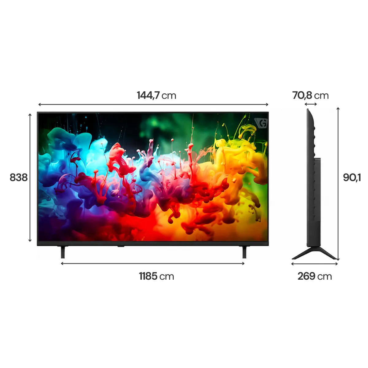 TELEVISOR 65 QNED MINILED 4K SMART TV NEGRO LG 65QNED70BSA - 3