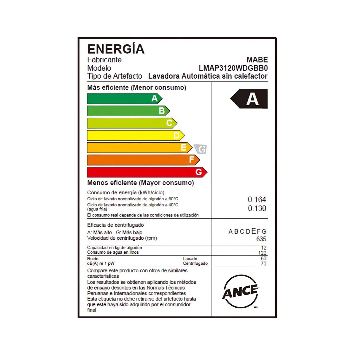 LAVADORA AUTOMÁTICA 13 KG DIAMOND GRAY MABE - LMAP3120WDGBB0 - 5