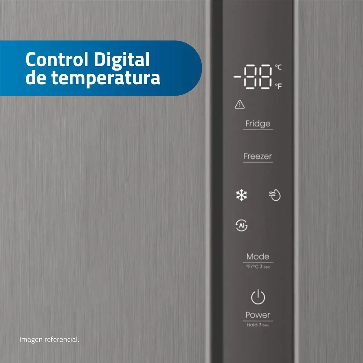 REFRIGERADORA CROMA SIDE BY SIDE 529L RI-795DI INDURAMA - 5