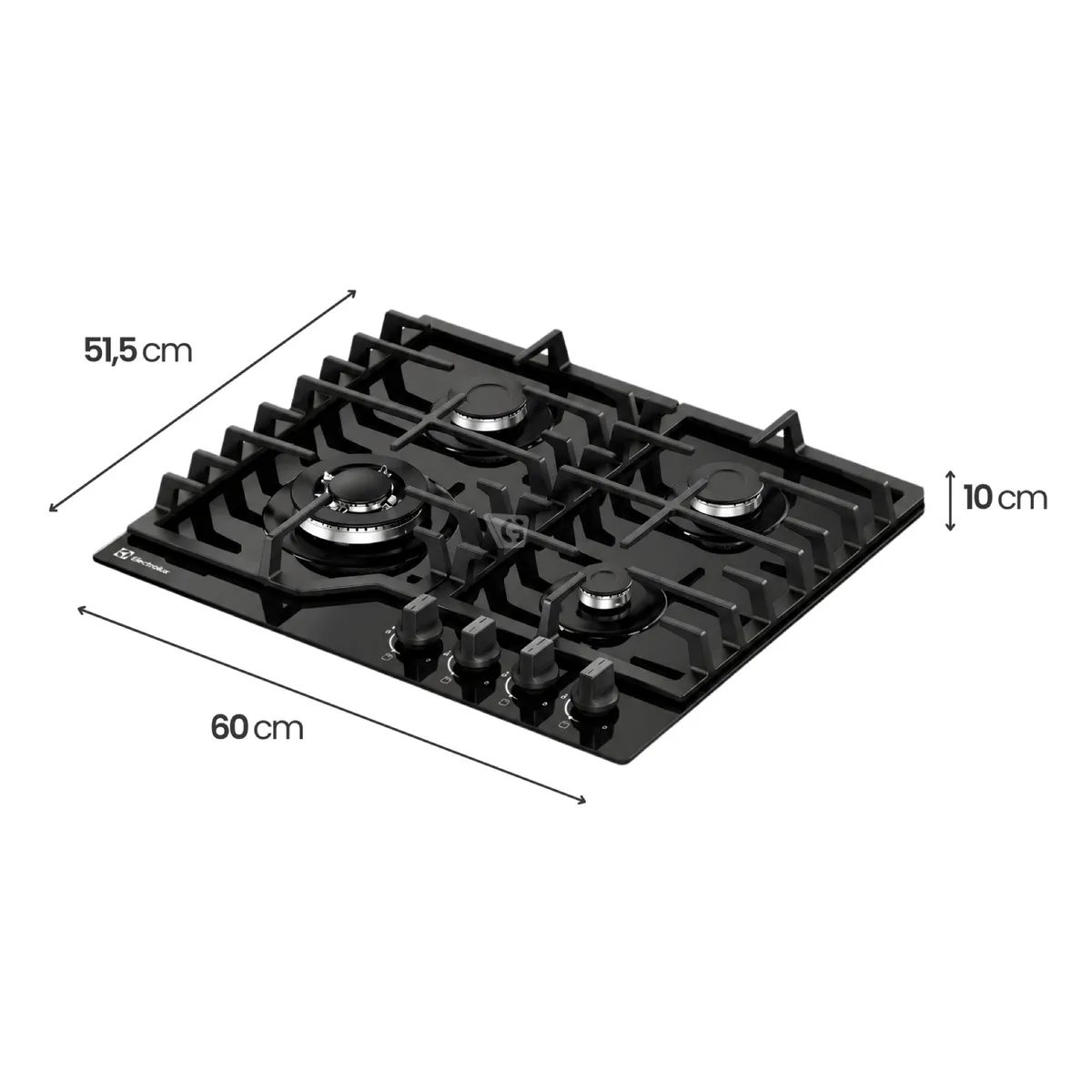 ENCIMERA A GAS 4 HORNILLAS 60CM MESA DE VIDRIO ELECTROLUX KE4CB - 3