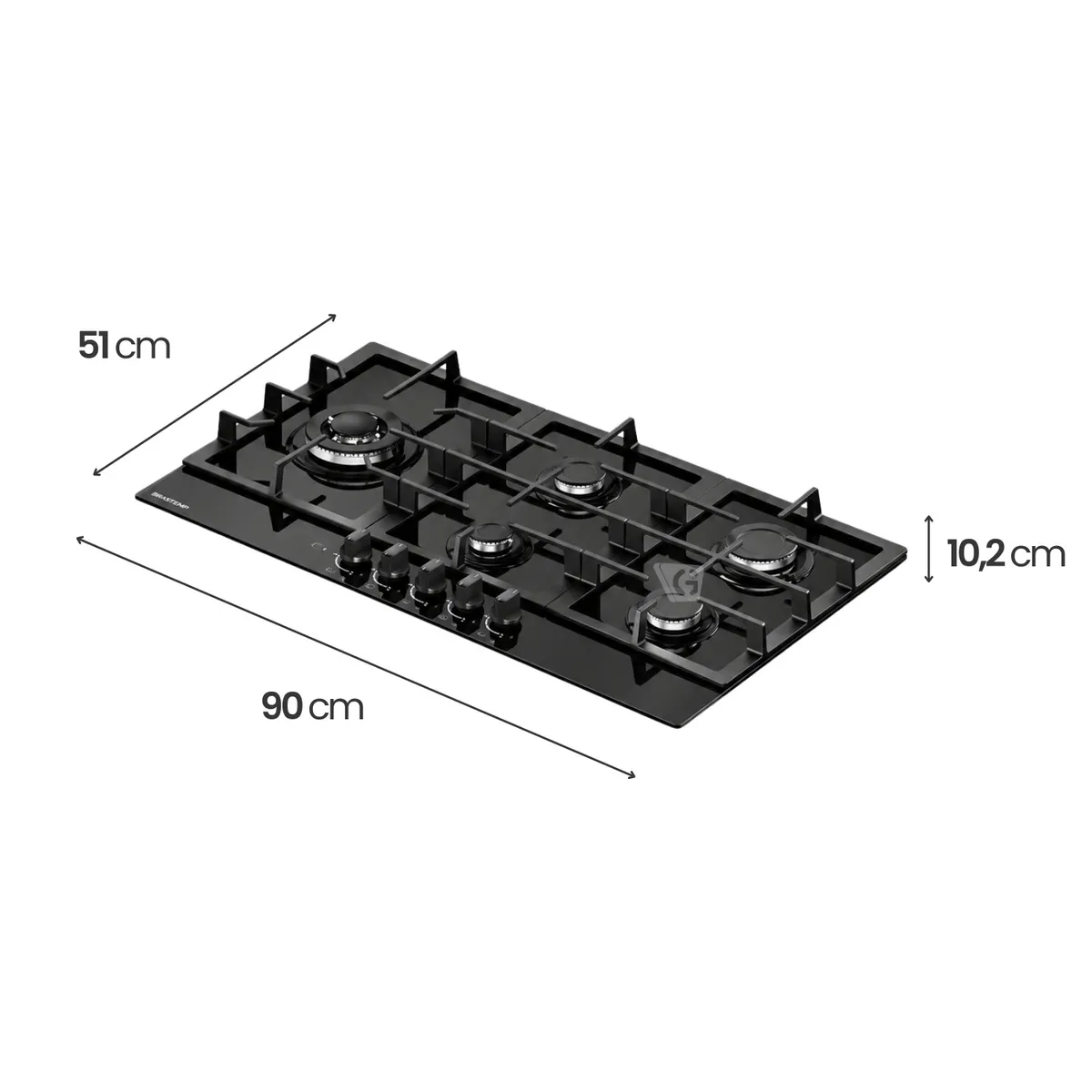 ENCIMERA A GAS 5 HORNILLAS 90CM MESA DE VIDRIO ELECTROLUX KE5DT - 4