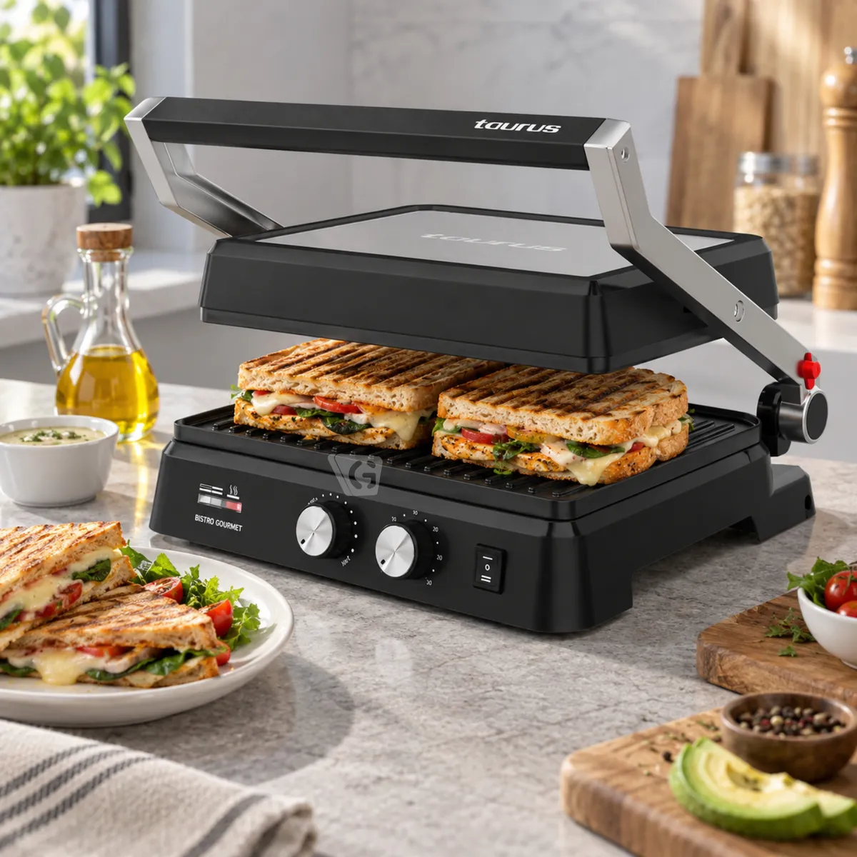 GRILL Y PLANCHA DE ASAR TAURUS MOD BISTRO GOURMET 2600W - 6