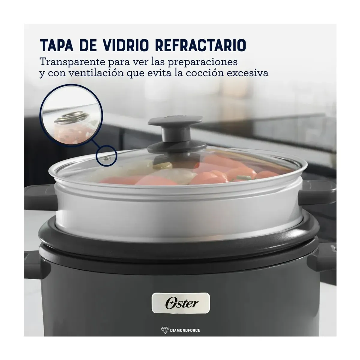 OLLA ARROCERA DIAMONDFORCE OSTER GRIS CKSTRC15DFSKE - 5