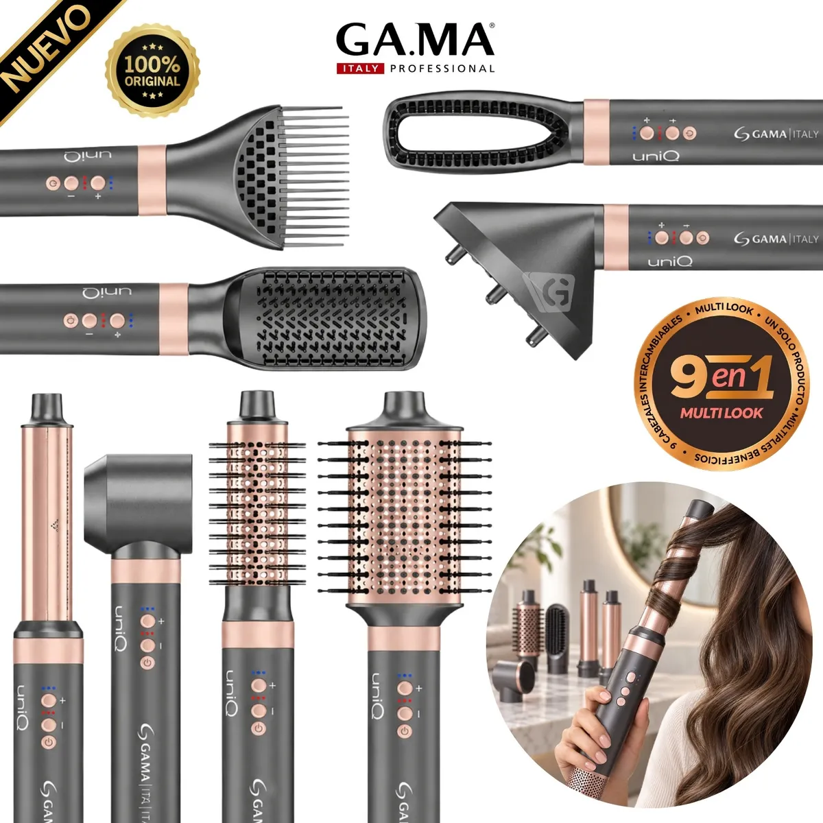 CEPILLO SECADOR MULTISTYLER UNIQ FLOW 9 EN 1 – HDCBR0000000668 - 1