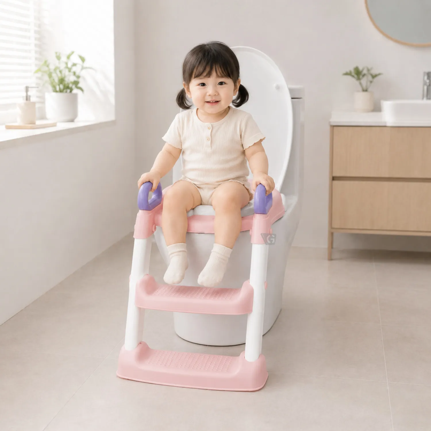 ESCALERA DE BAÑO EBABY - EB 903-1 ROSADA - 5