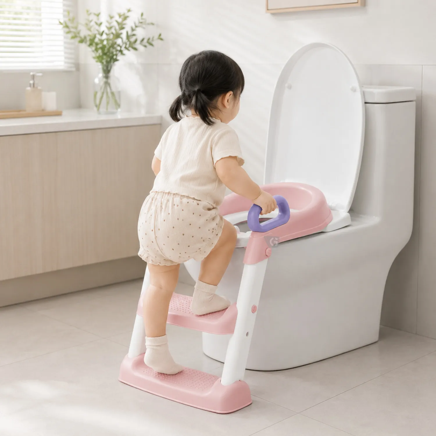 ESCALERA DE BAÑO EBABY - EB 903-1 ROSADA - 8