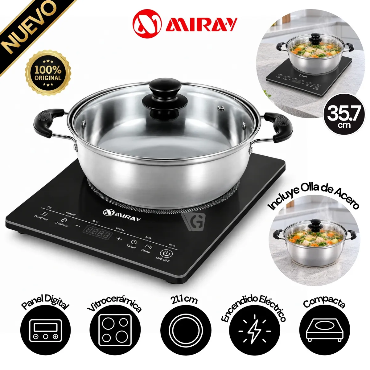 COCINA DE INDUCCIÓN MIRAY SCIM-37D - 1
