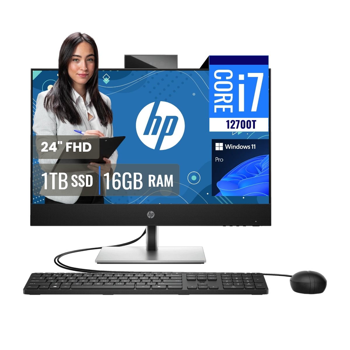 ALL IN ONE HP PROONE 440 G9 INTEL CORE I7 12700T 16GB 1TB SSD M.2 24 ...