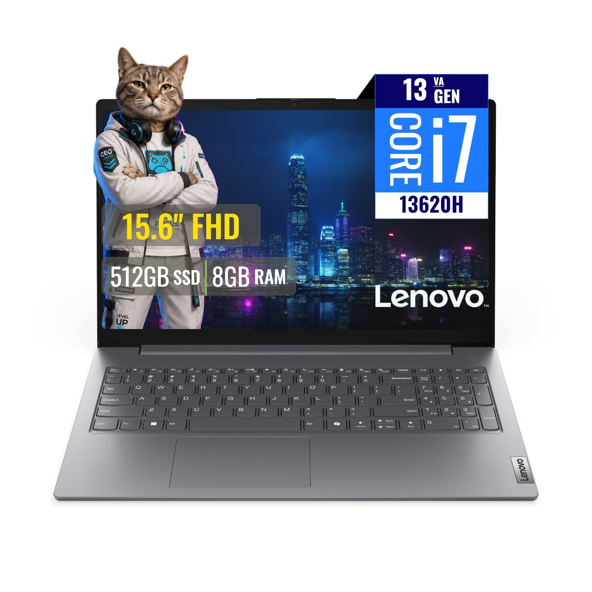 LAPTOP LENOVO V15 G5 IRL INTEL CORE I7 13620H 8GB RAM 512GB SSD M.2 15.6 FHD FREEDOS - 1
