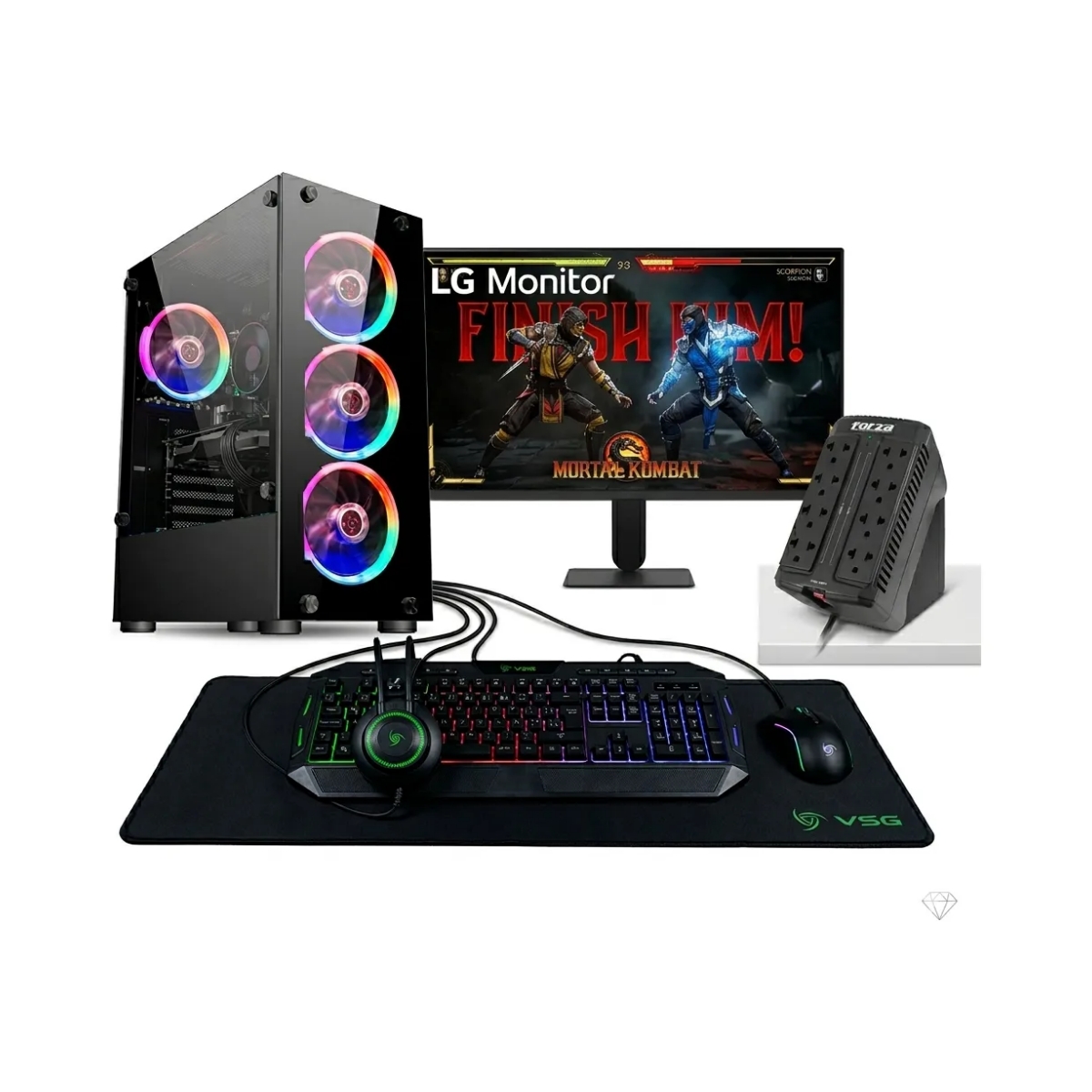 PC GAMER PCYA AMD RYZEN 7 5700G 16GB RAM DDR4 512GB SSD M.2 2GB RX RANDEON VEGA 8 24 FHD FREEDOS - 1
