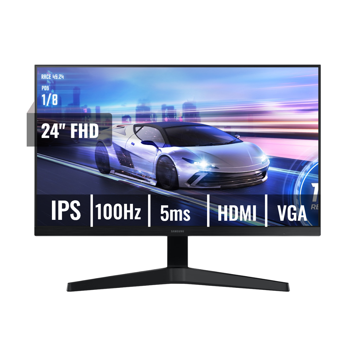 MONITOR SAMSUNG ESSENTIAL S3 24 PANEL IPS FHD 100HZ 5MS HDMI VGA - 1