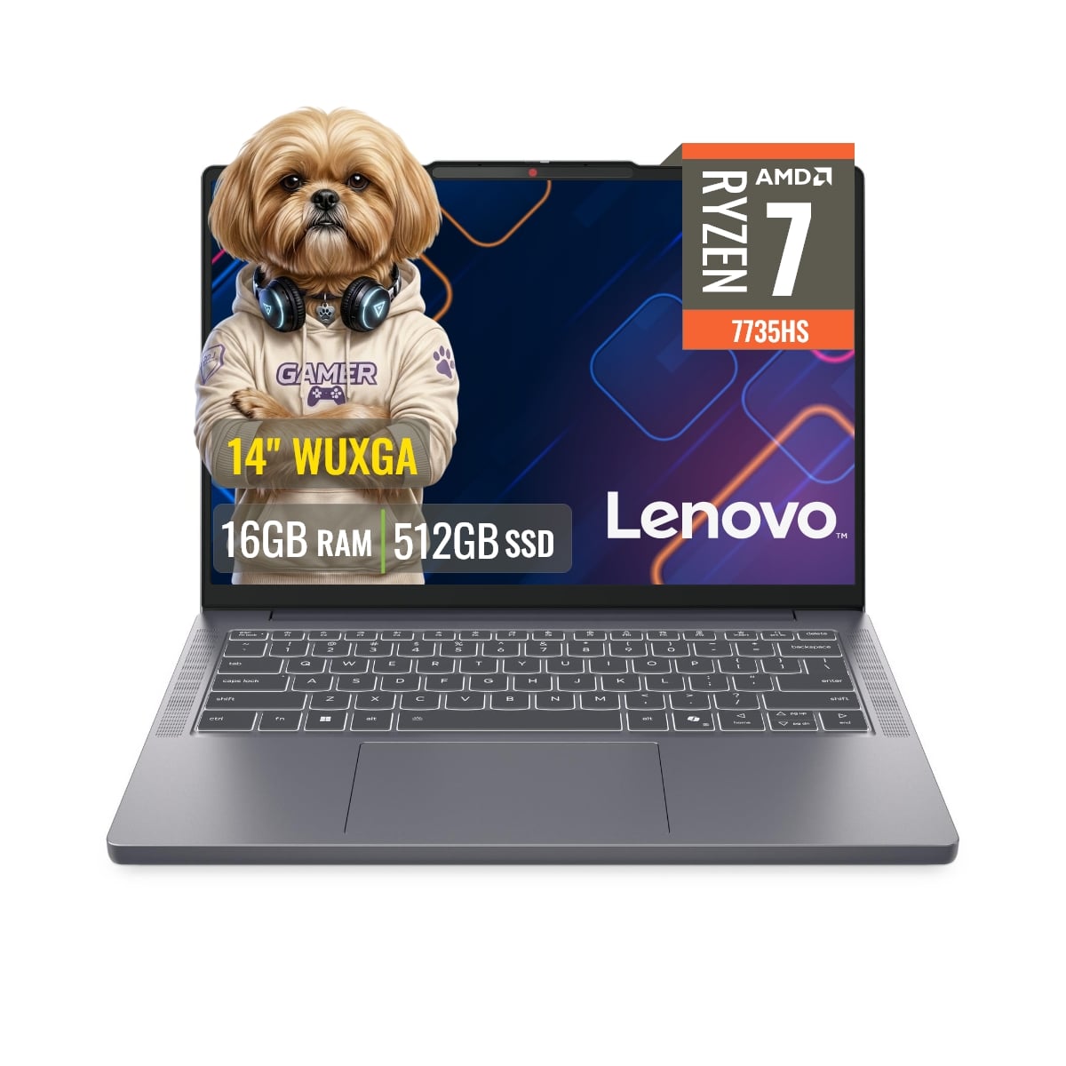 LAPTOP LENOVO IDEAPAD SLIM 3 14ARP10 AMD RYZEN 7 7735HS 16GB RAM 512GB SSD M.2 14  WUXGA FREEDOS - 1