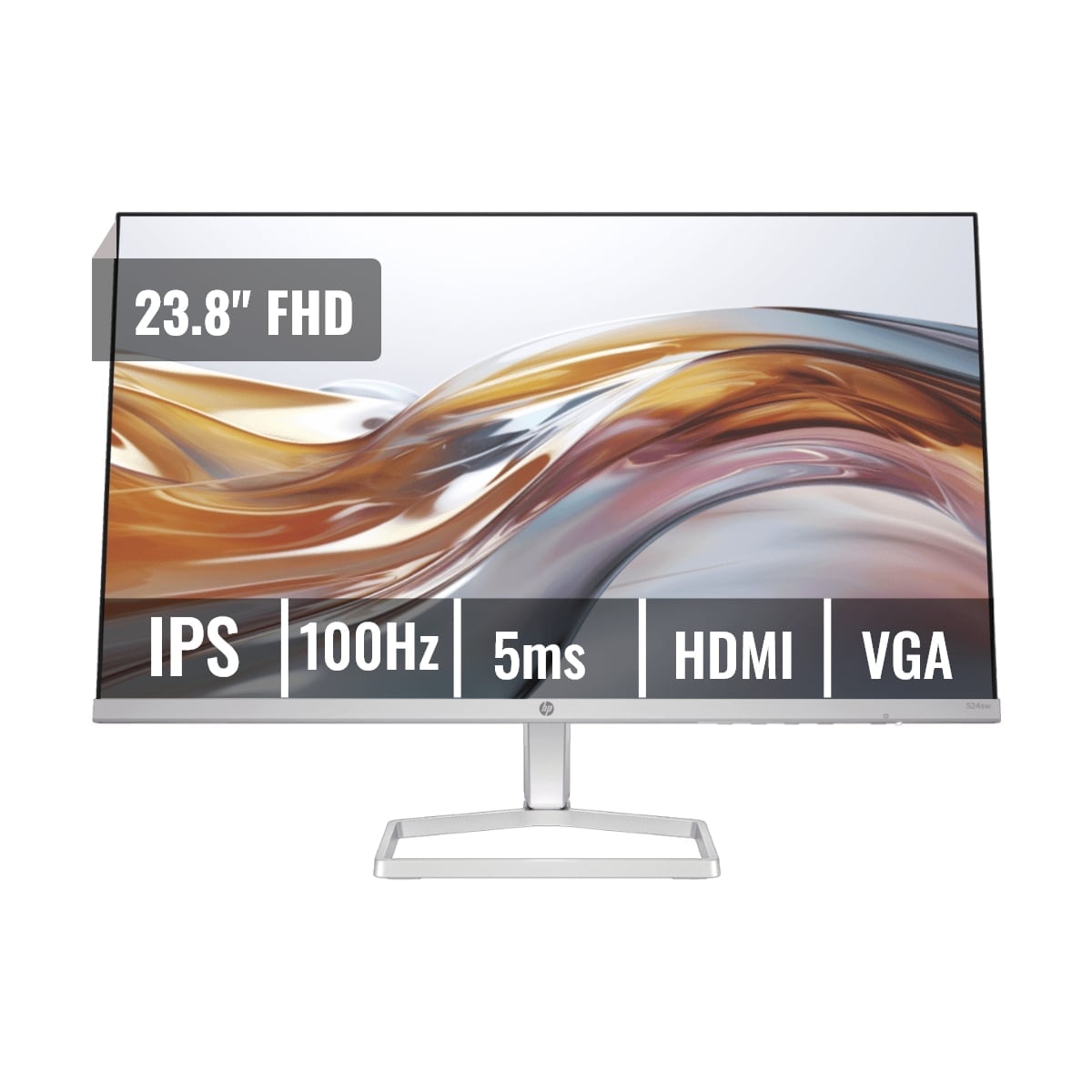 MONITOR HP 524SW 23.8 FHD IPS 100HZ 5MS HDMI VGA BLANCO - 1