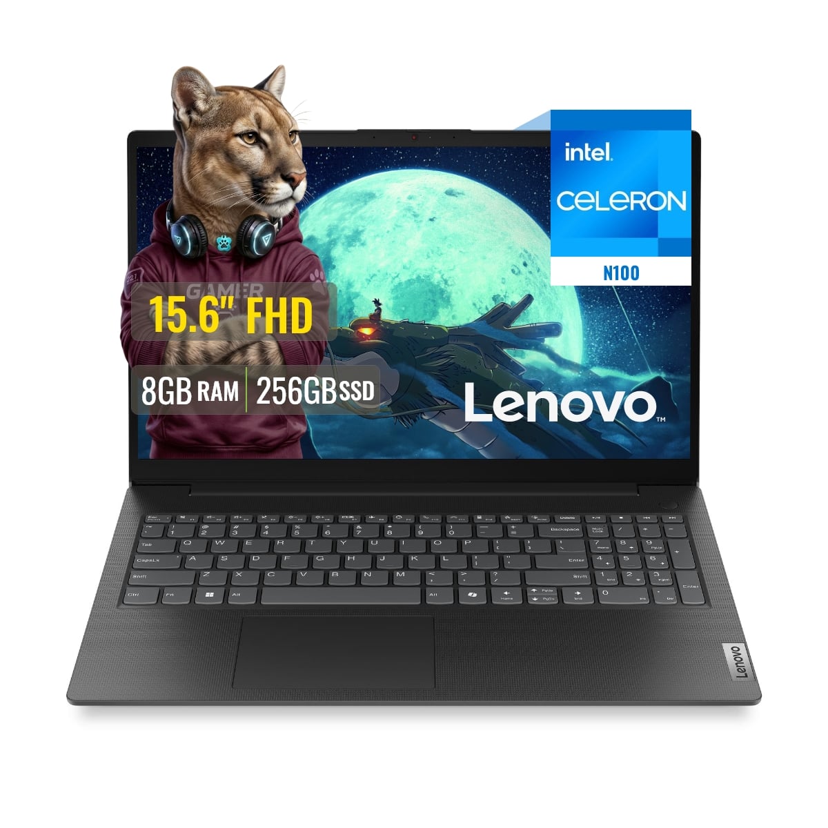LAPTOP LENOVO V15 G6 ITN CELERON N100 8GB DDR5 SSD 256GB 15.6 FHD FREEDOS - 1