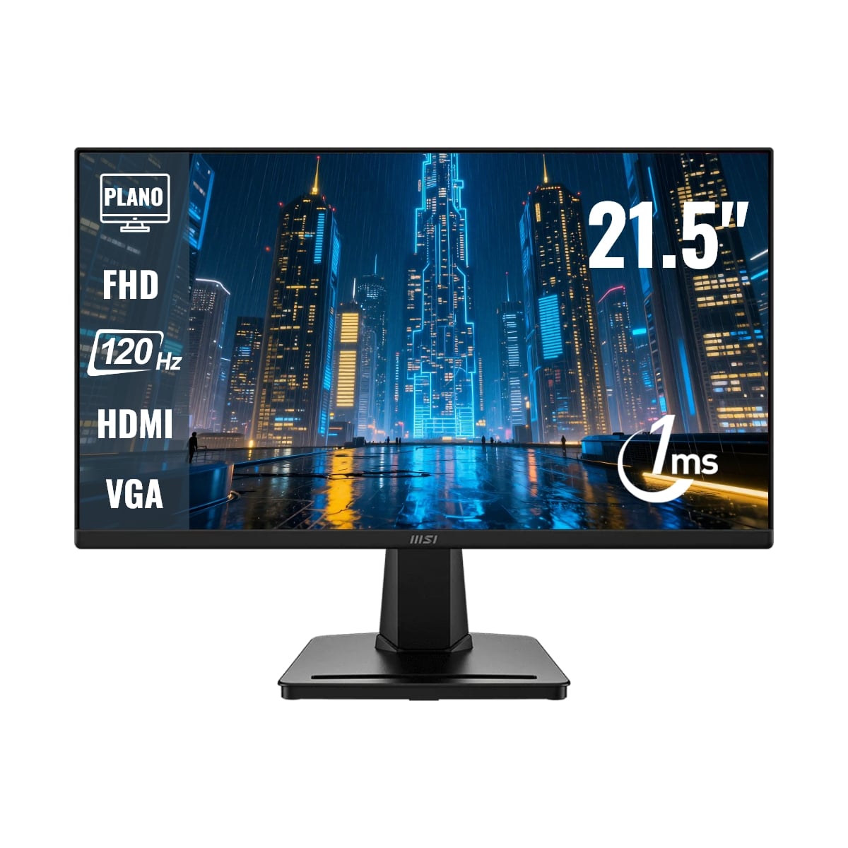 MONITOR MSI PRO MP225 E12VL 120HZ 21.5 FHD VA 120HZ 1MS HDMI VGA - 1