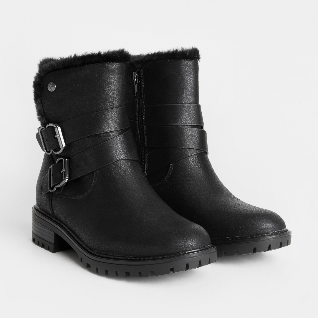 Ripley - BOTINES MUJER FOOTLOOSE MICROFIBRA NEGRO FCH-ZY030 QERU (35-40)