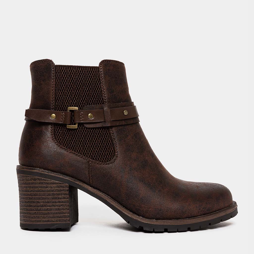 Ripley - BOTINES MUJER FOOTLOOSE MARRÓN FCH-WO05 IRMA (36-40)