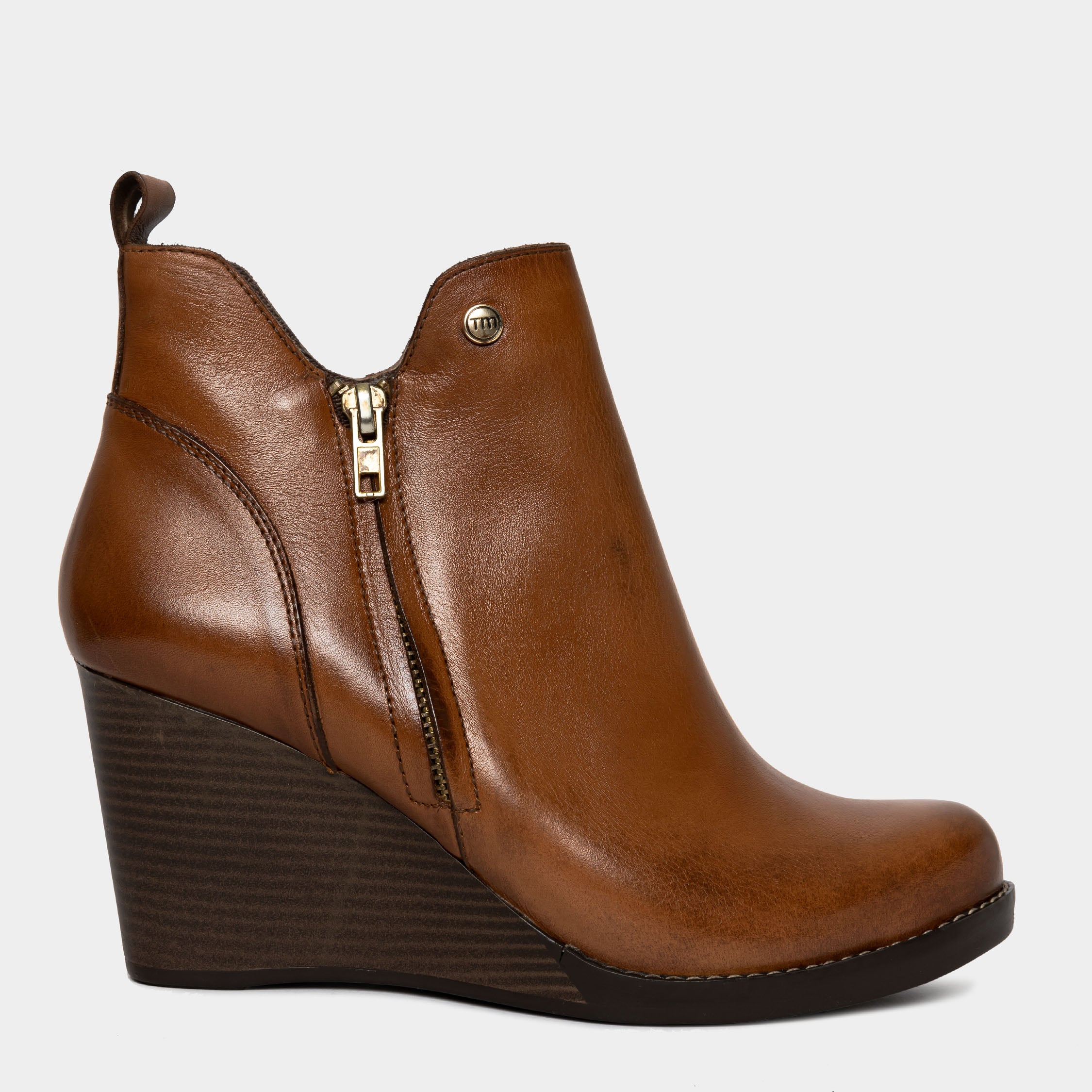 BOTINES MUJER TOP MODEL CUERO HABANO TMS-002 (35-39) ESMI - 1