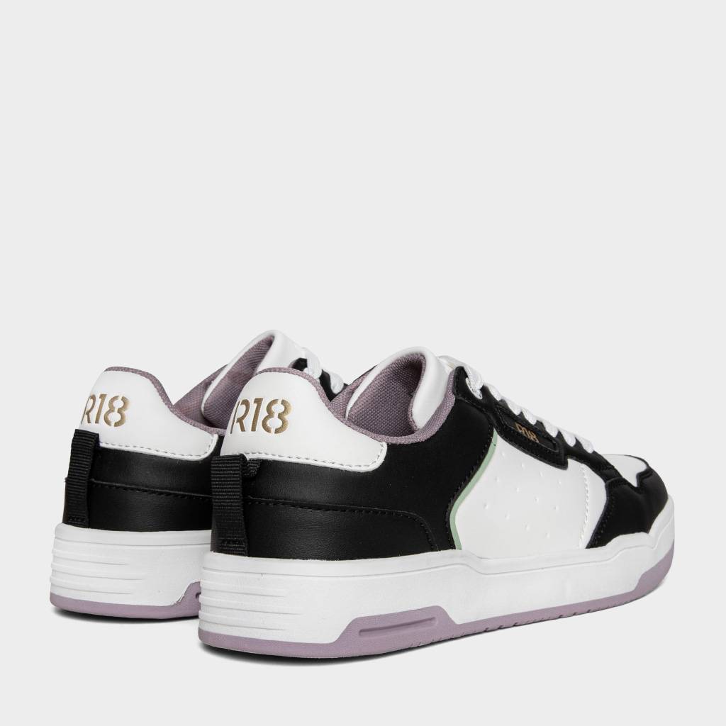 ZAPATILLAS PARA MUJERES R18 R18-XW006 (35-40) BLANCO/NEGRO/MORADO - 3