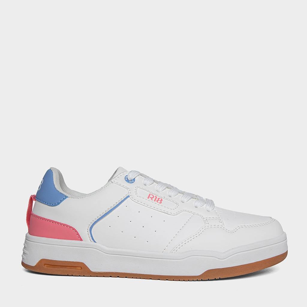 ZAPATILLAS PARA MUJERES R18 R18-XW006 (35-40) BLANCO/CELESTE - 1