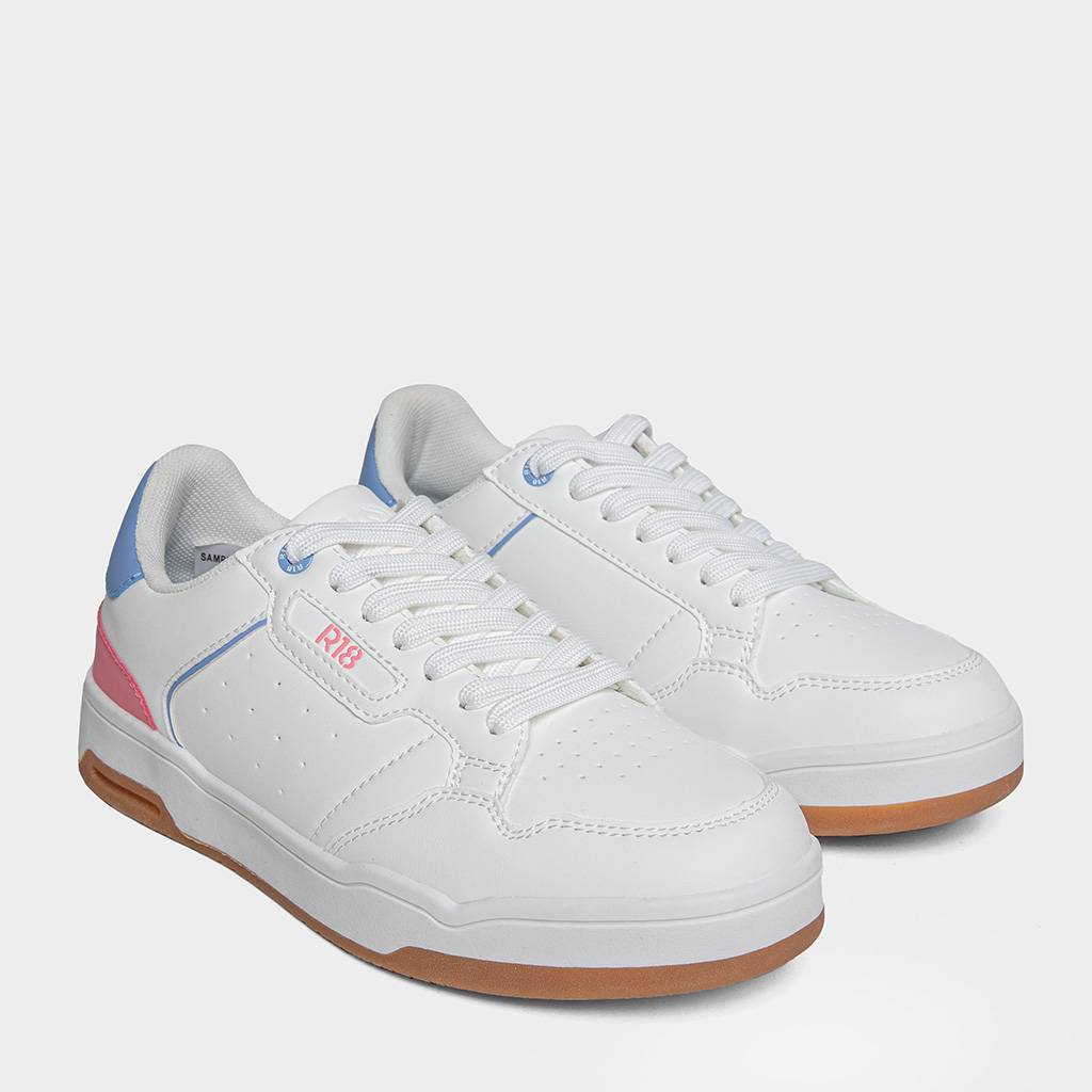 ZAPATILLAS PARA MUJERES R18 R18-XW006 (35-40) BLANCO/CELESTE - 2