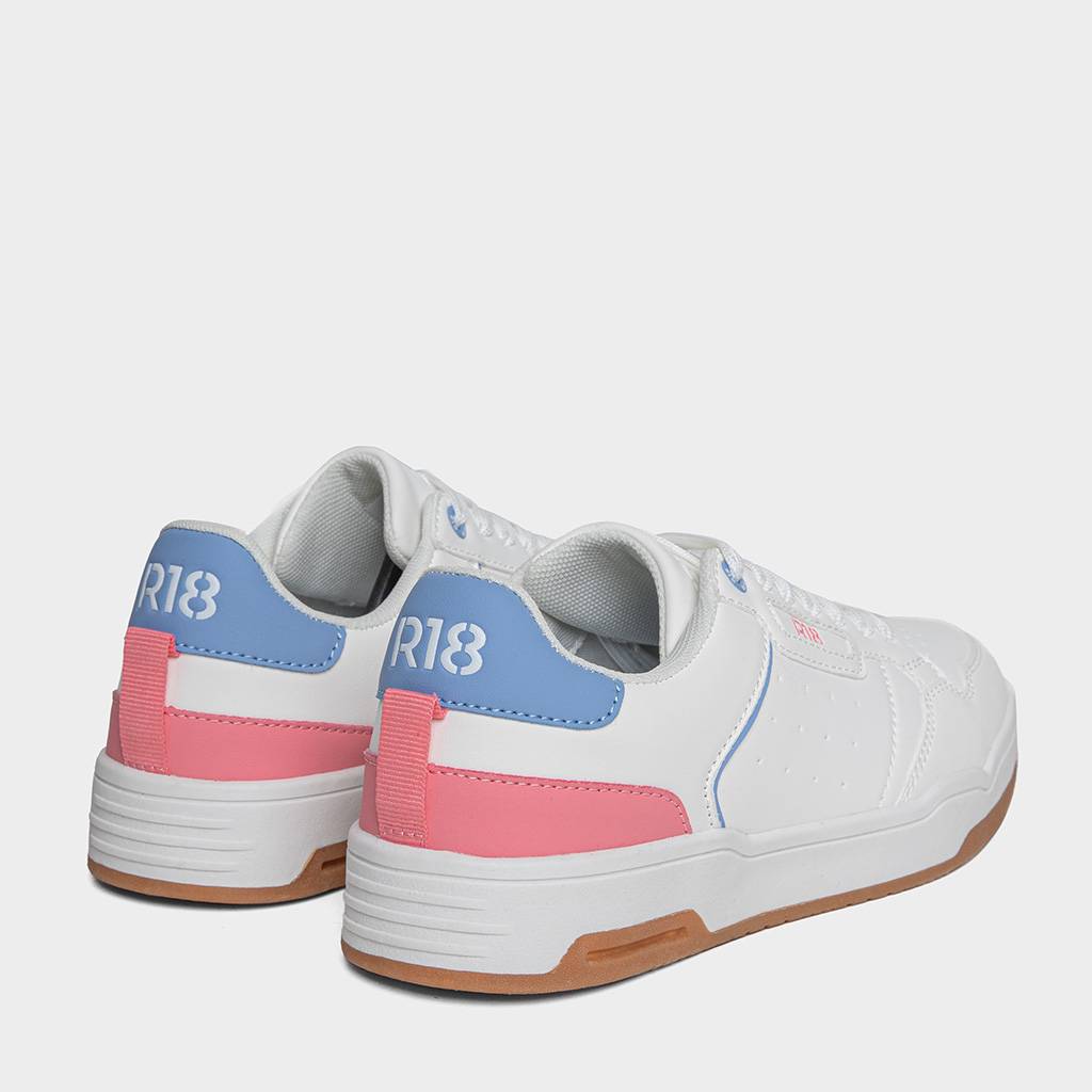 ZAPATILLAS PARA MUJERES R18 R18-XW006 (35-40) BLANCO/CELESTE - 3