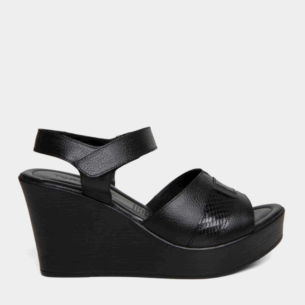 SANDALIAS MUJER TOP MODEL CUERO NEGRO TMO-N0004 (35-39) - 1