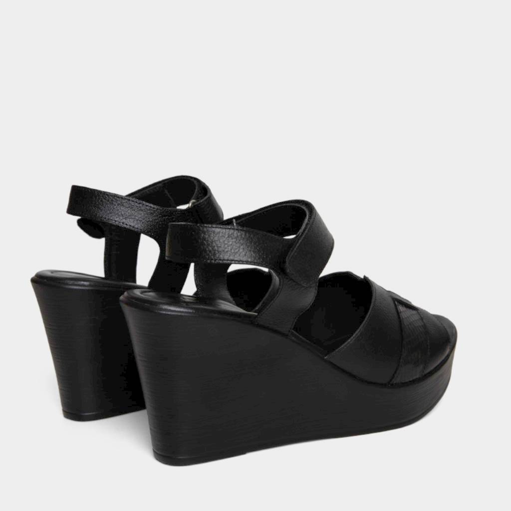 SANDALIAS MUJER TOP MODEL CUERO NEGRO TMO-N0004 (35-39) - 3