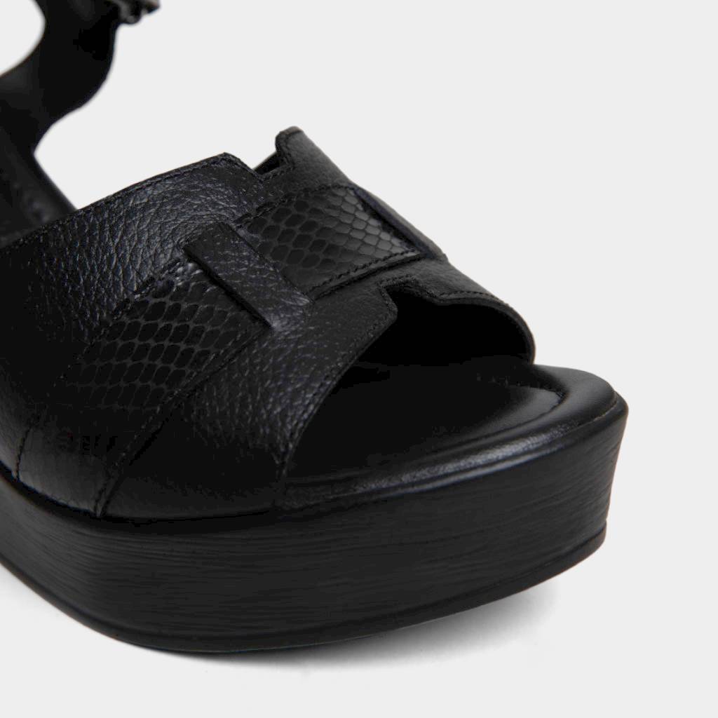 SANDALIAS MUJER TOP MODEL CUERO NEGRO TMO-N0004 (35-39) - 4