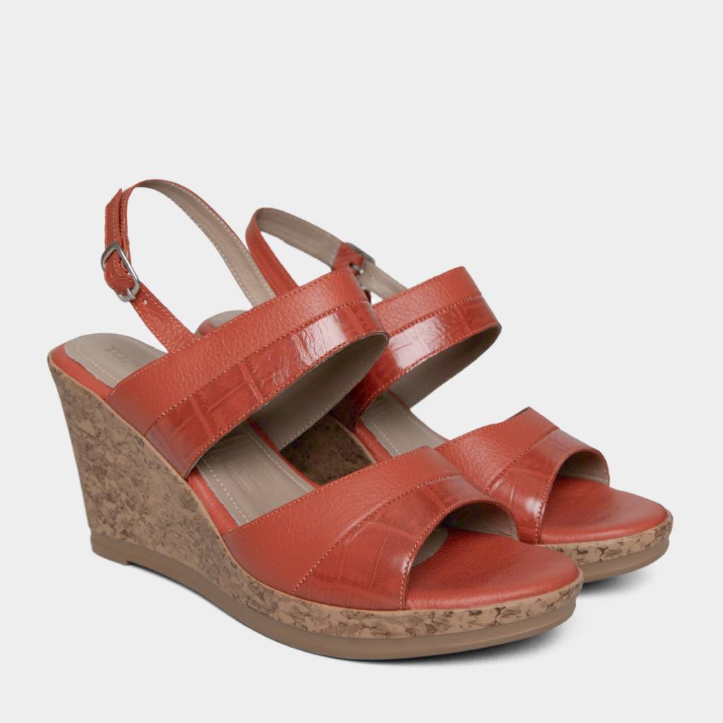 SANDALIAS MUJER TOP MODEL CUERO ROJO TMO-N0003 (35-39) - 2