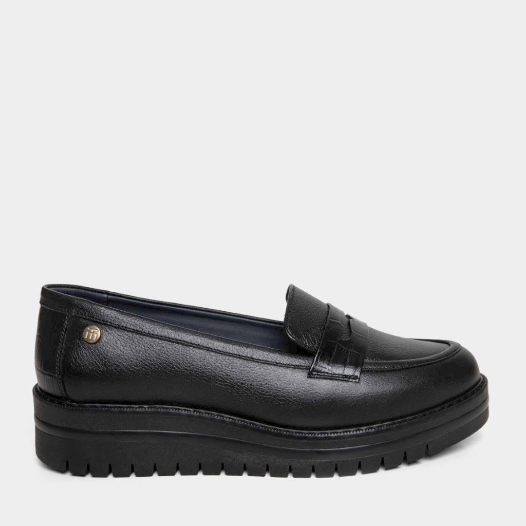 ZAPATOS CASUALES MUJER TOP MODEL CUERO NEGRO TMO-N0013 (35-39) - 1