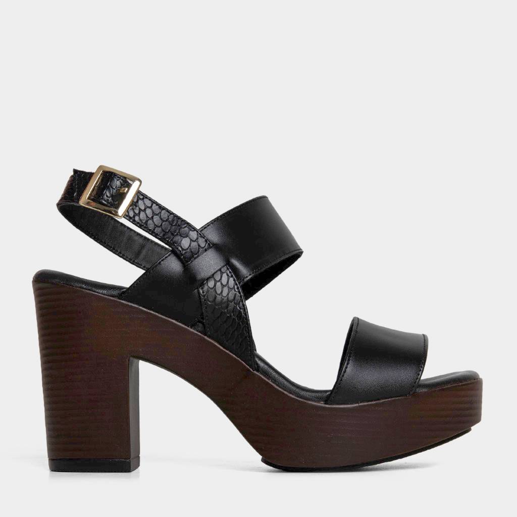 SANDALIAS MUJERES TOP MODEL CUERO NEGRO TMO-N0032 (35-39) - 1