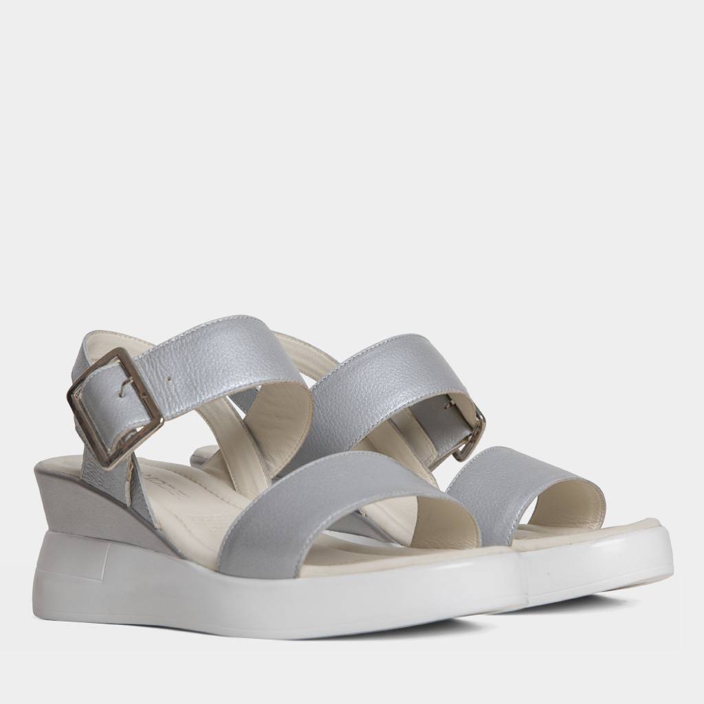 SANDALIAS MUJERES TOP MODEL CUERO GRIS TMO-N0010 (35-39) - 2