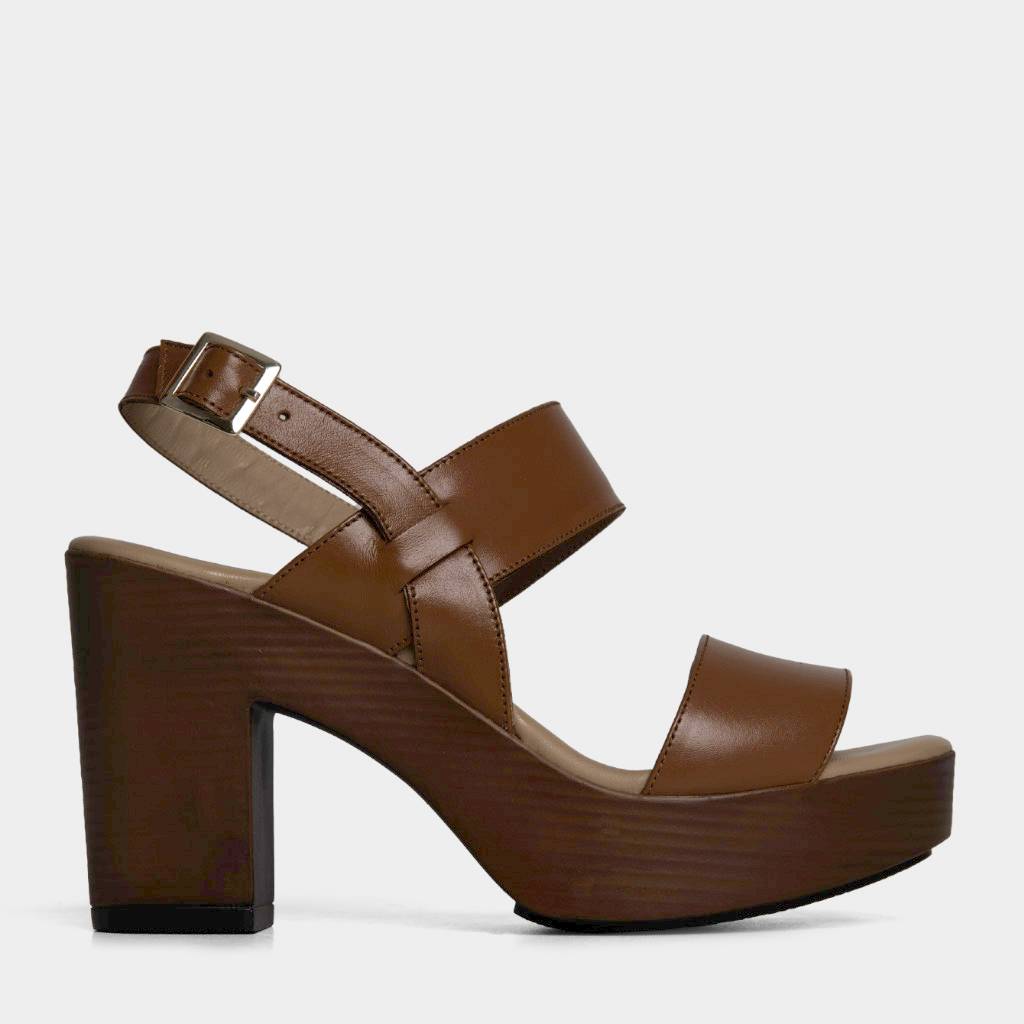 SANDALIAS MUJERES TOP MODEL CUERO MARRÓN TMO-N0032 (35-39) - 1