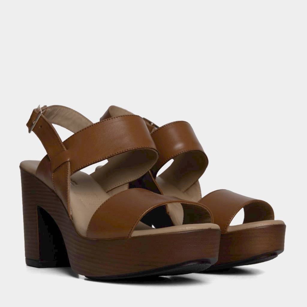 SANDALIAS MUJERES TOP MODEL CUERO MARRÓN TMO-N0032 (35-39) - 2