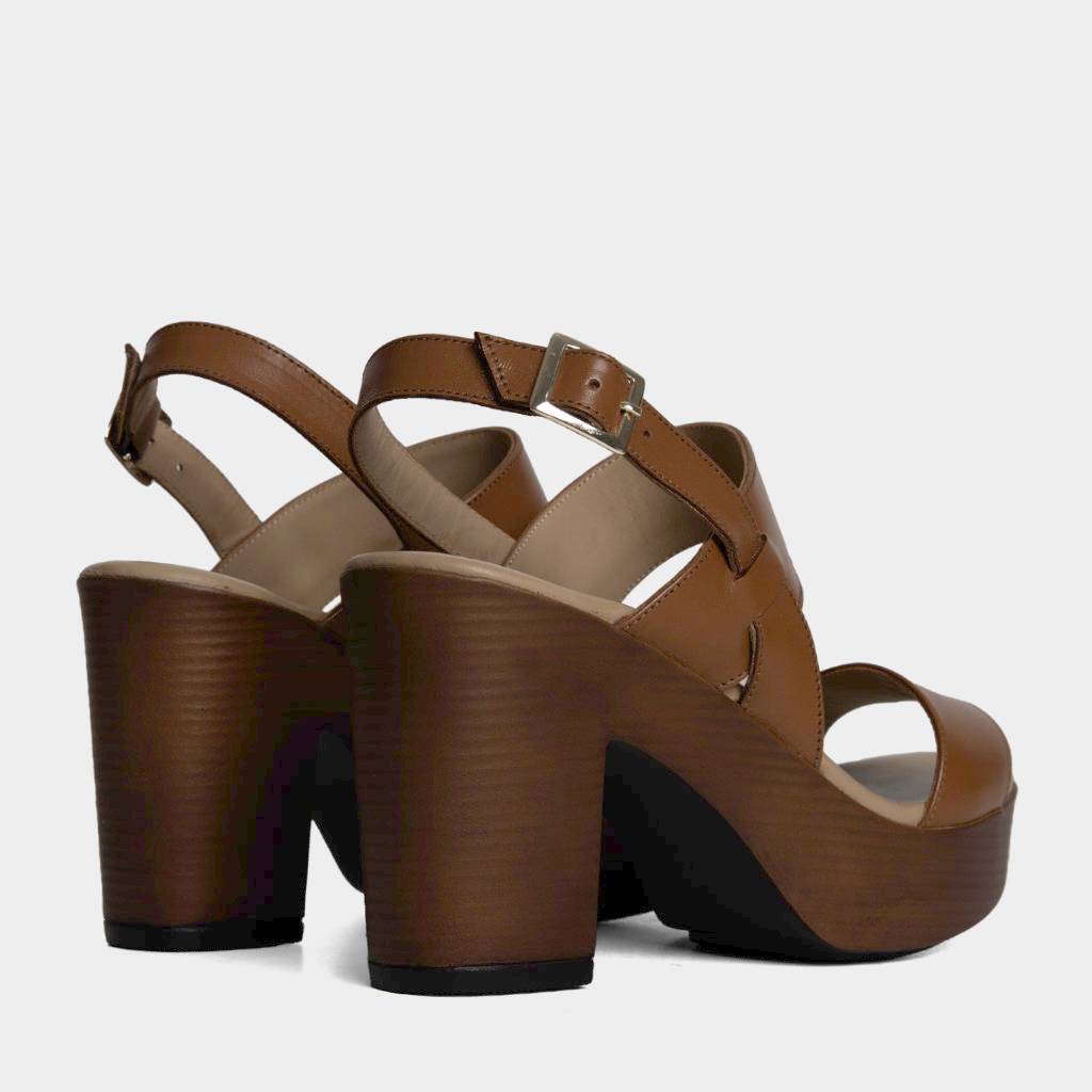SANDALIAS MUJERES TOP MODEL CUERO MARRÓN TMO-N0032 (35-39) - 3