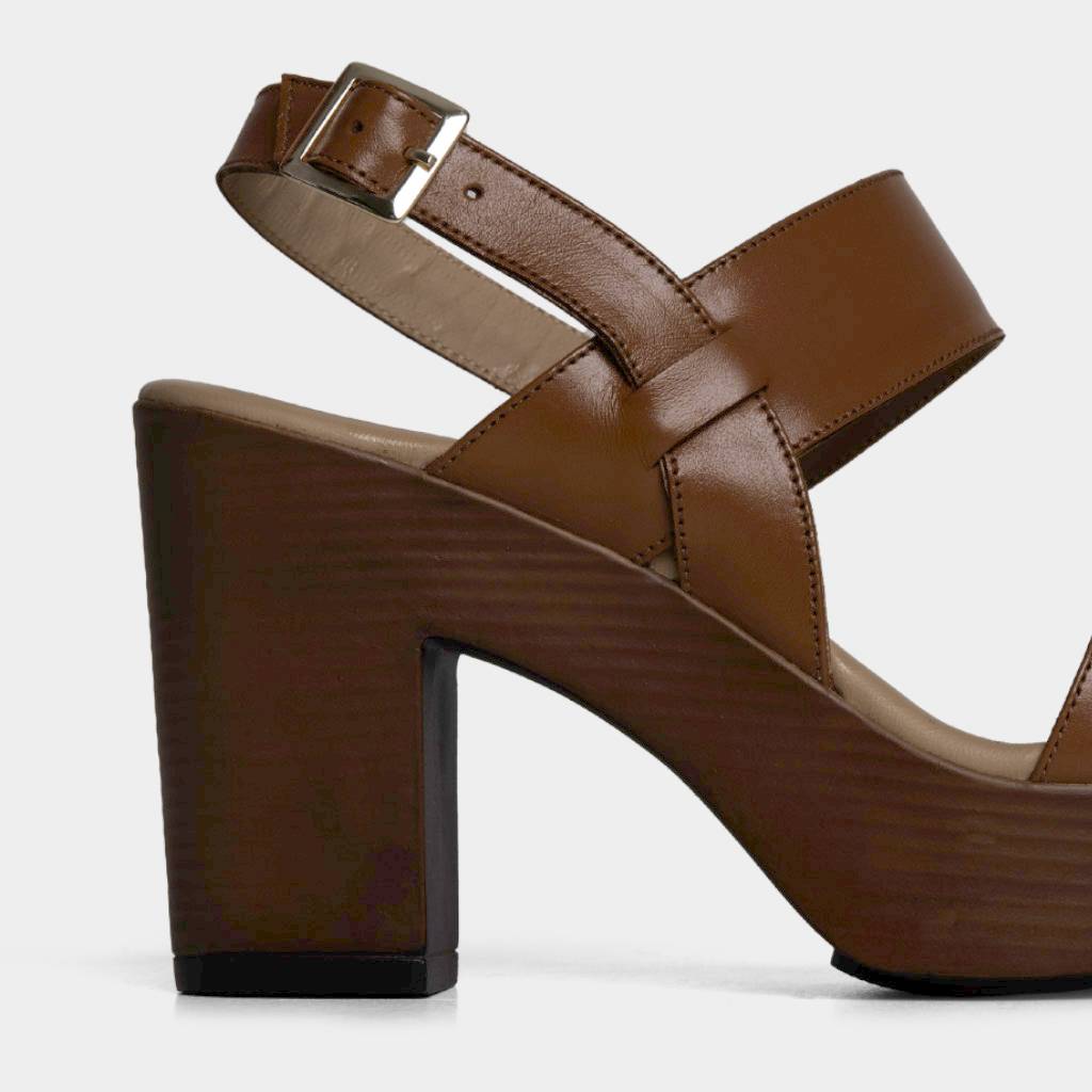 SANDALIAS MUJERES TOP MODEL CUERO MARRÓN TMO-N0032 (35-39) - 4